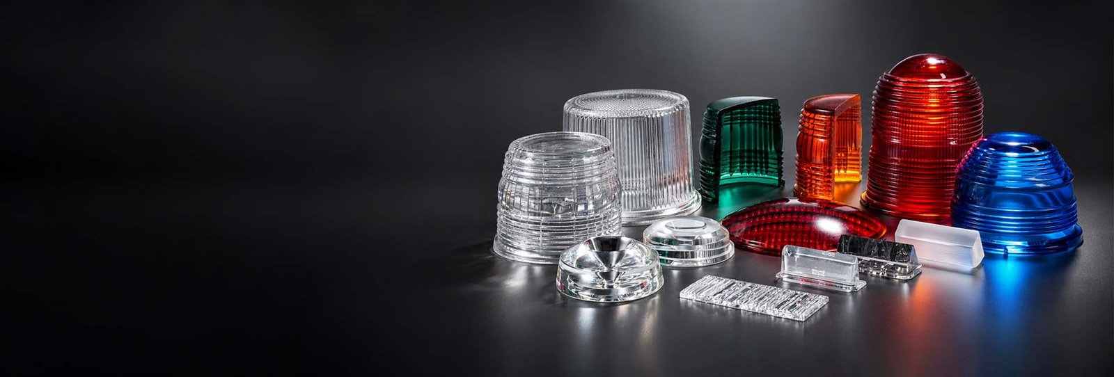 Pressed glass lamp components manufactured by China Lampoptics