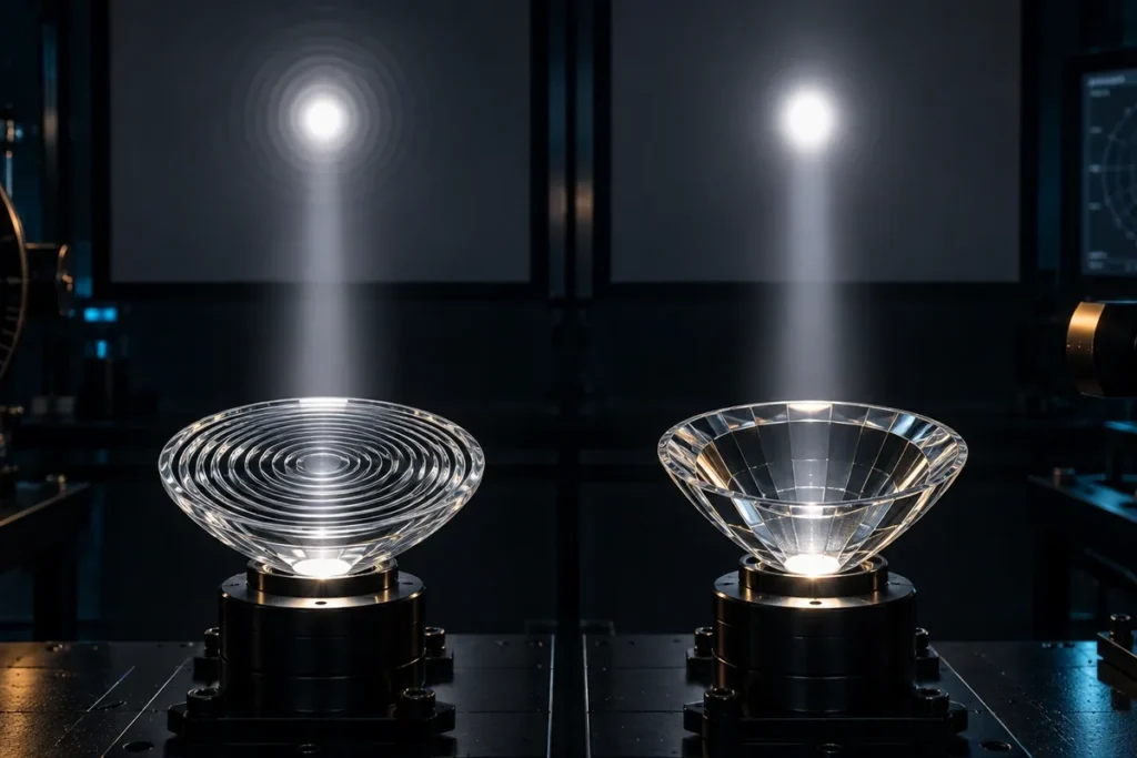 Fresnel vs TIR Glass Lenses for High-Temperature Lighting