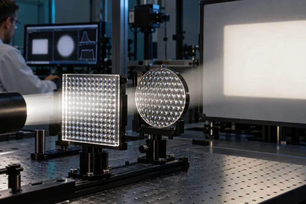 Glass Lens Arrays and Fly-Eye Optics for Uniform Illumination