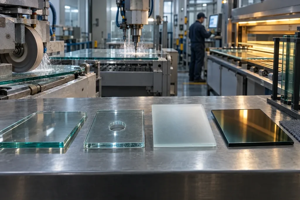 Secondary Glass Processing: Grinding, Drilling, Frosting and Coating