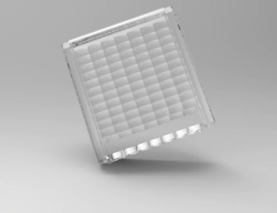 Square fly-eye lens array with repeated lenslets