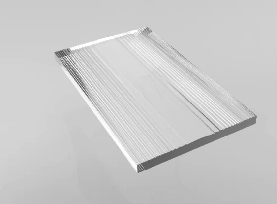 Linear cylindrical microlens array with parallel optical channels