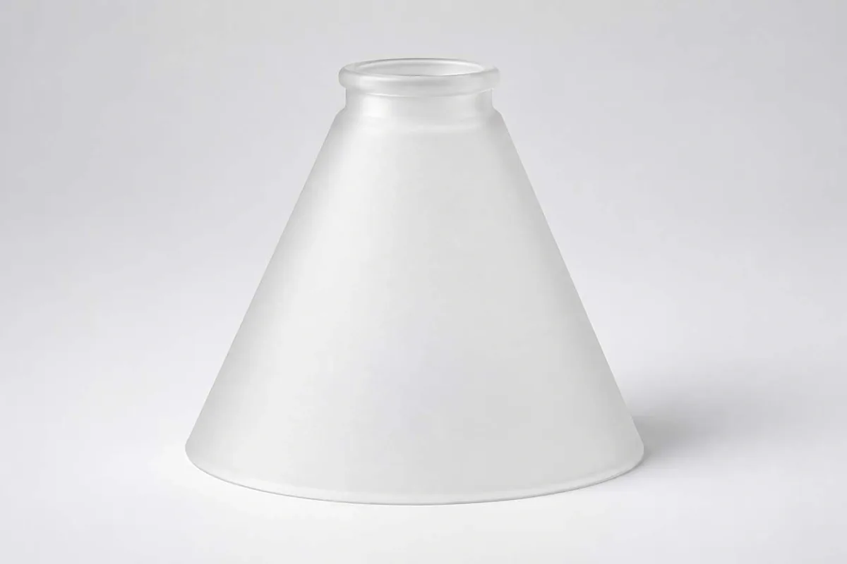 Matte Opal Cone for custom conical glass lamp shades