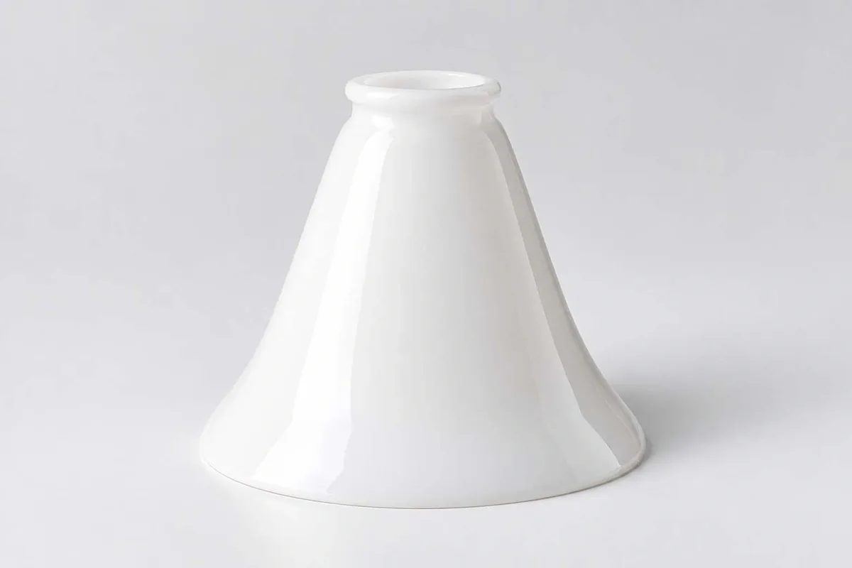 Opal Flared Cone for custom conical glass lamp shades