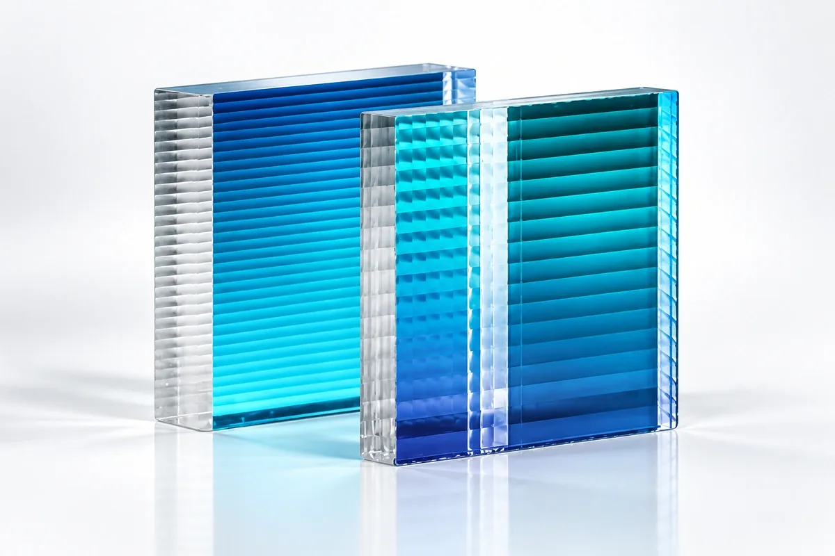Colored Array Panels for custom fly-eye glass lenses