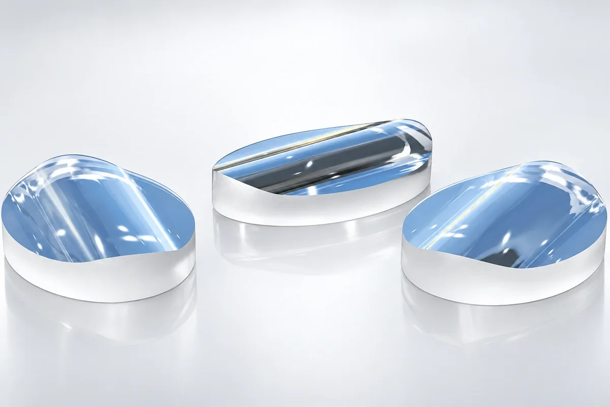 Asymmetric Beam Lens Set for custom freeform glass lenses