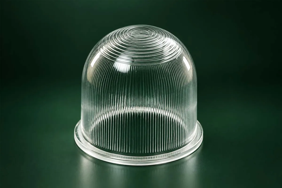 Ribbed Industrial Dome for custom glass dome lamp shades