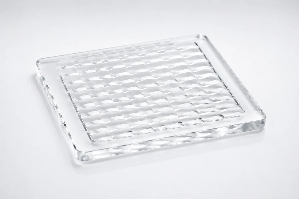 Flat Clear Lens Array for custom glass lens arrays