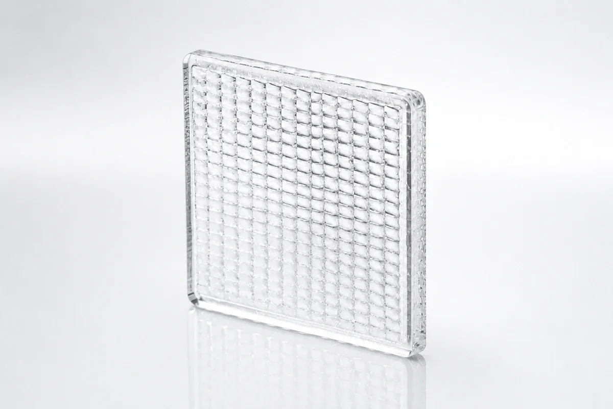 Upright Clear Lens Array for custom glass lens arrays