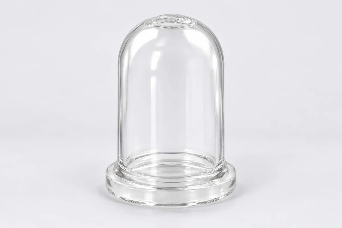 Tall Dome Lamp Cover for custom industrial glass lamp covers