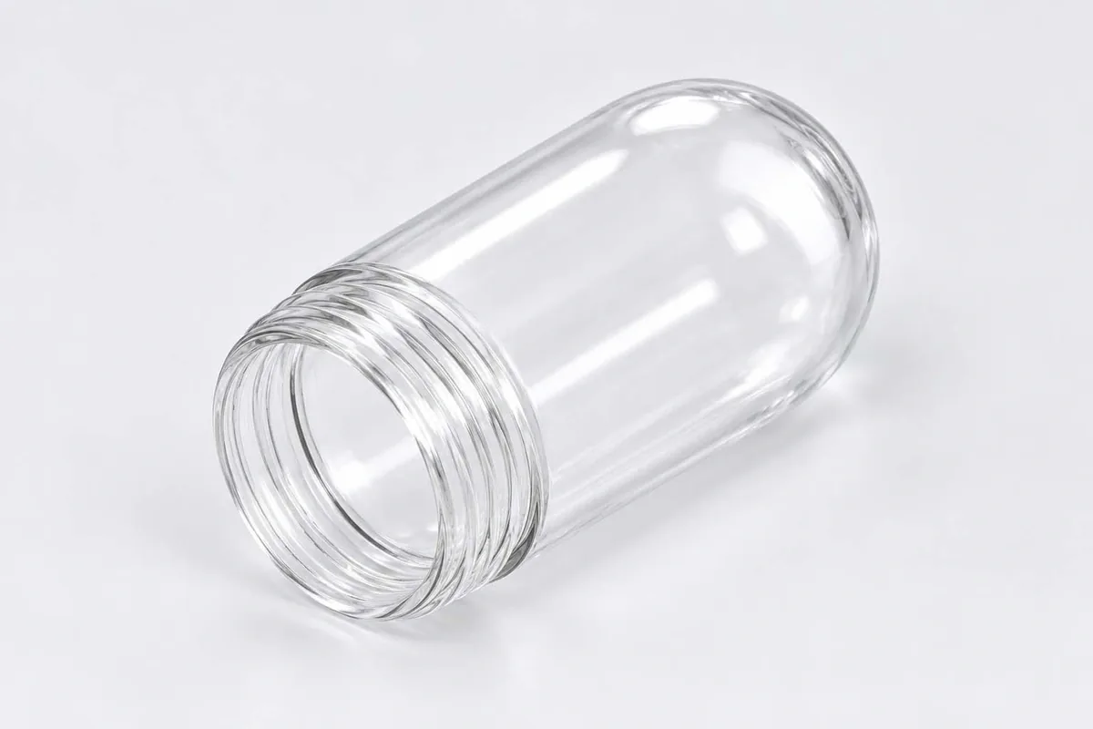 Threaded Cylinder Lamp Cover for custom industrial glass lamp covers