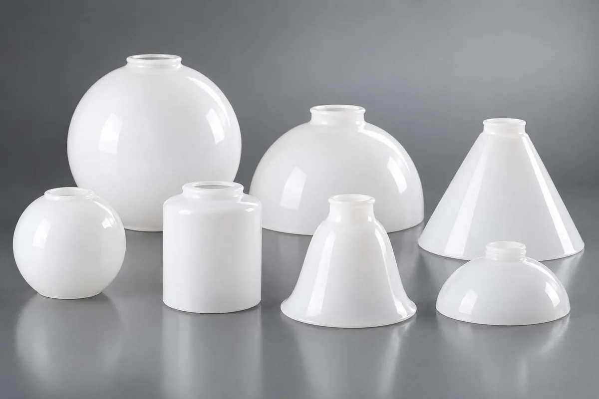 Opal Glass Shade Assortment for custom opal glass lamp shades