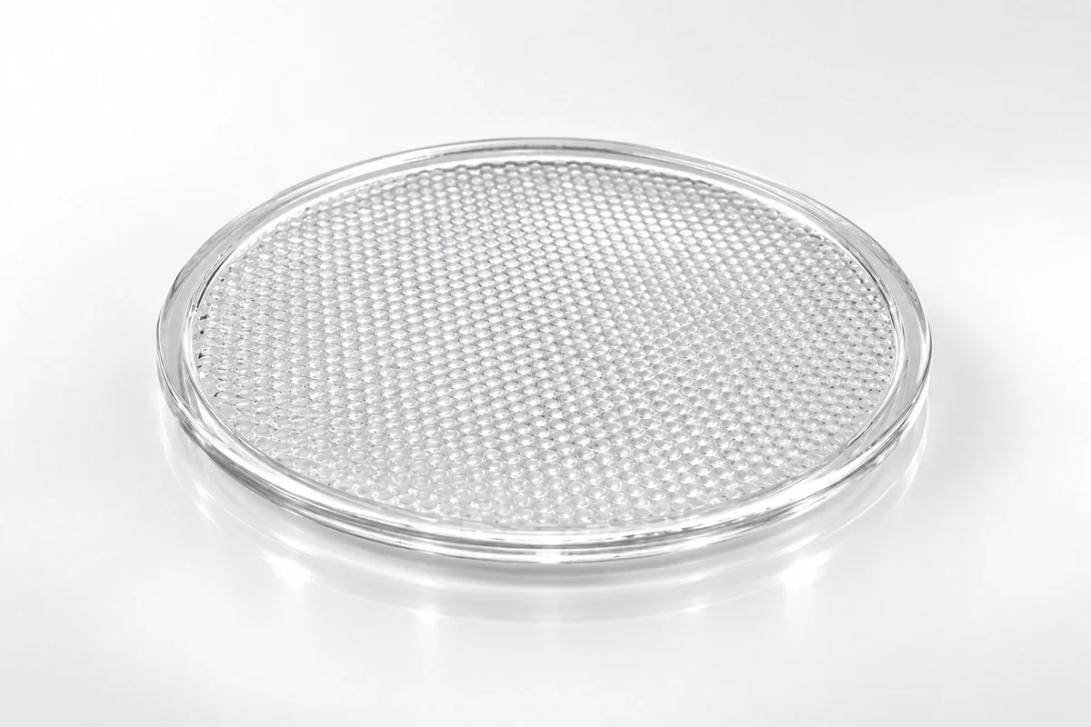 Textured Round Component for custom pressed glass components