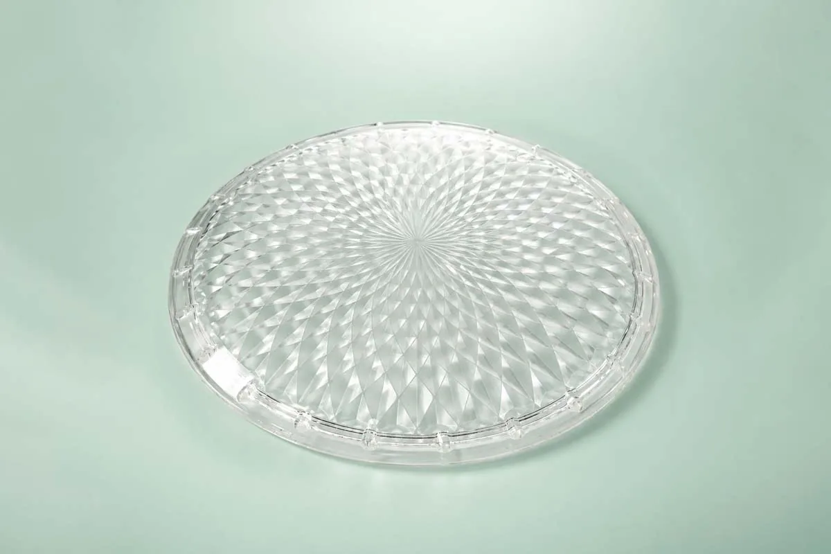 Textured Round Pressed Shade for custom pressed glass lamp shades