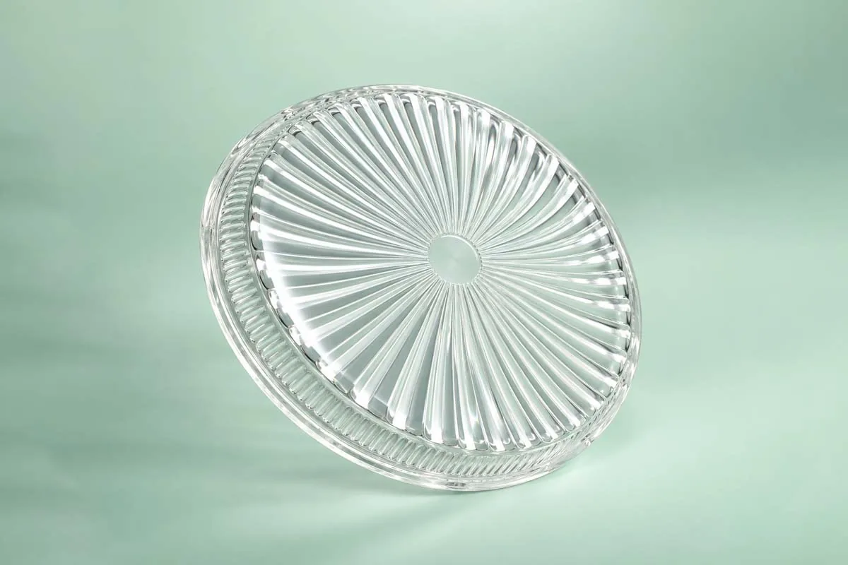 Upright Radial Lamp Shade for custom pressed glass lamp shades