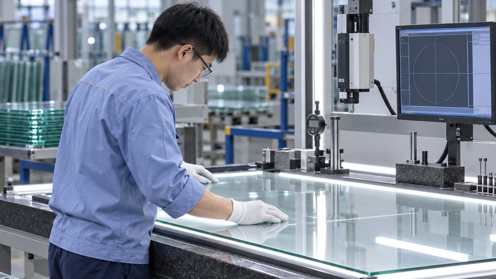 Quality inspection of technical glass components