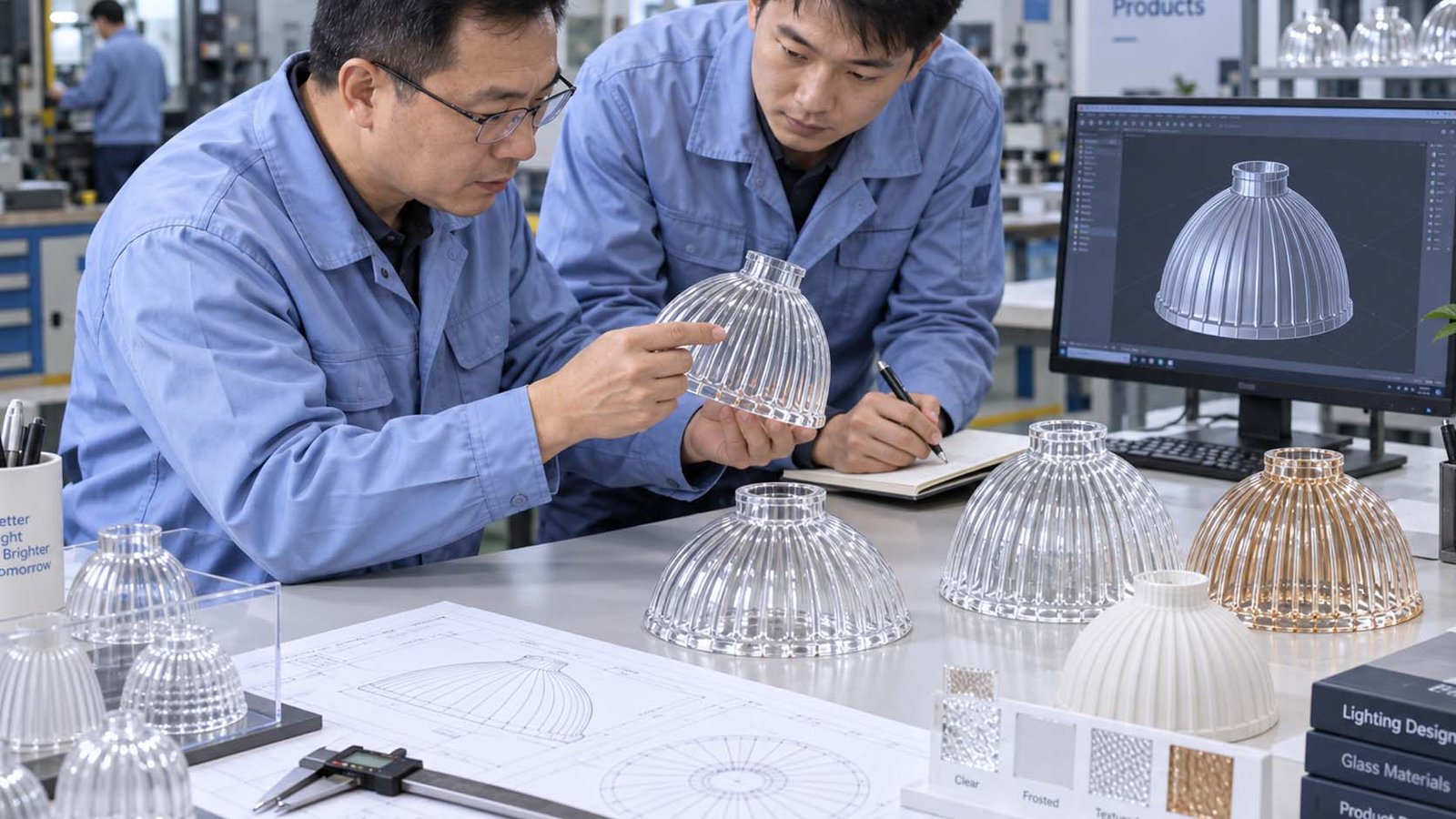 Mold development for custom glass lamp shades