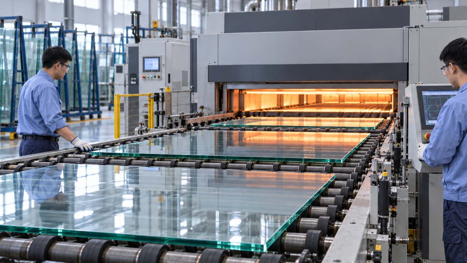 Tempering and coating technical glass components