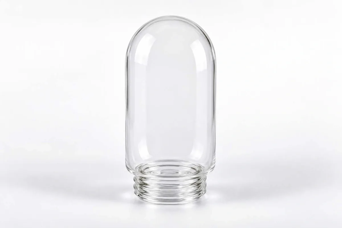 Clear Threaded Cylinder for custom threaded glass lamp shades